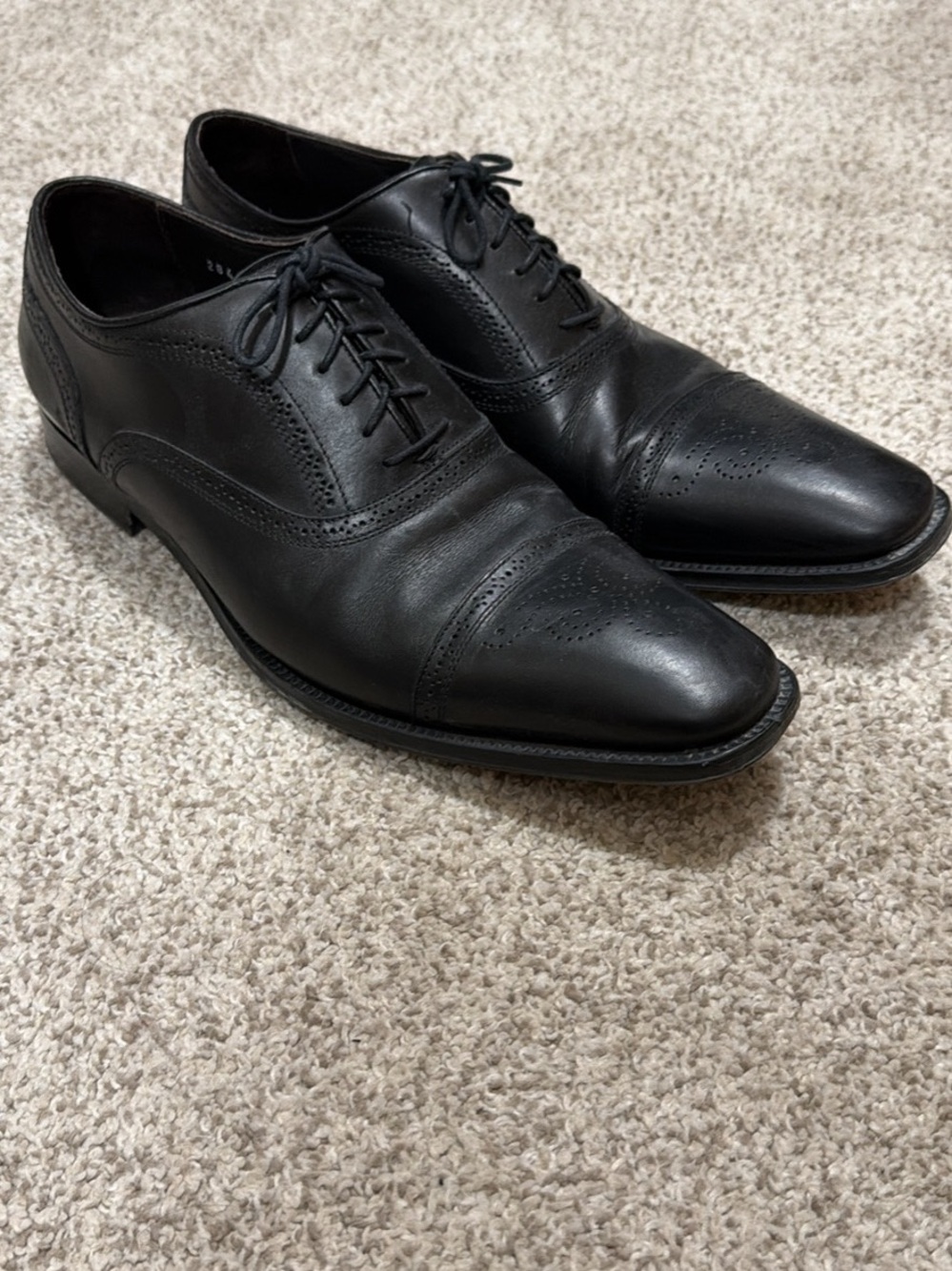 To Boot Black Leather Brogue Cap-Toe Oxfords Men’s Size 12 Shoes